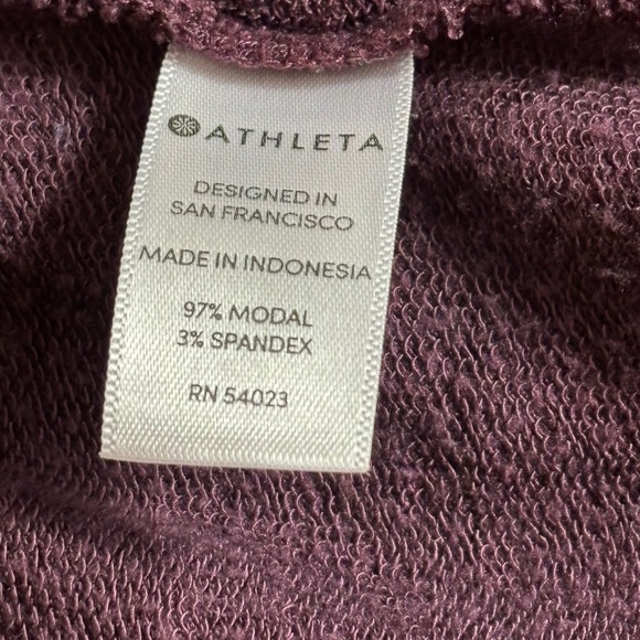Athleta Womens Pranayama Wrap Cardigan Purple Modal Stretch Open Front Small - Picture 3 of 6